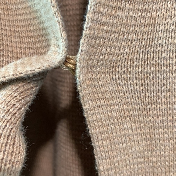 Chicos - tan/black embroidered sweater coat - Picture 5 of 13